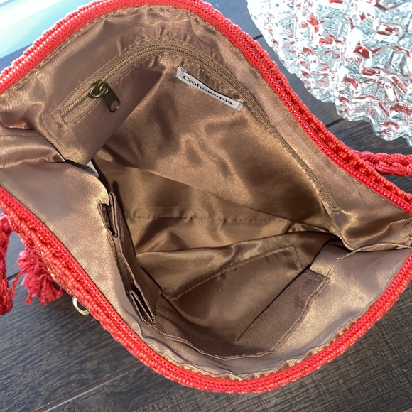 Croft and Barrow Orange cross body Crochet Bag - Picture 5 of 12